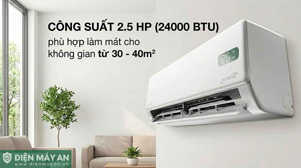 Điều hoà Comfee Inverter 24000 BTU 1 chiều CFS-25VGX